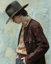 画像をギャラリービューアに読み込む, COW BOY COLLARLESS JACKET -CALF SUEDE-