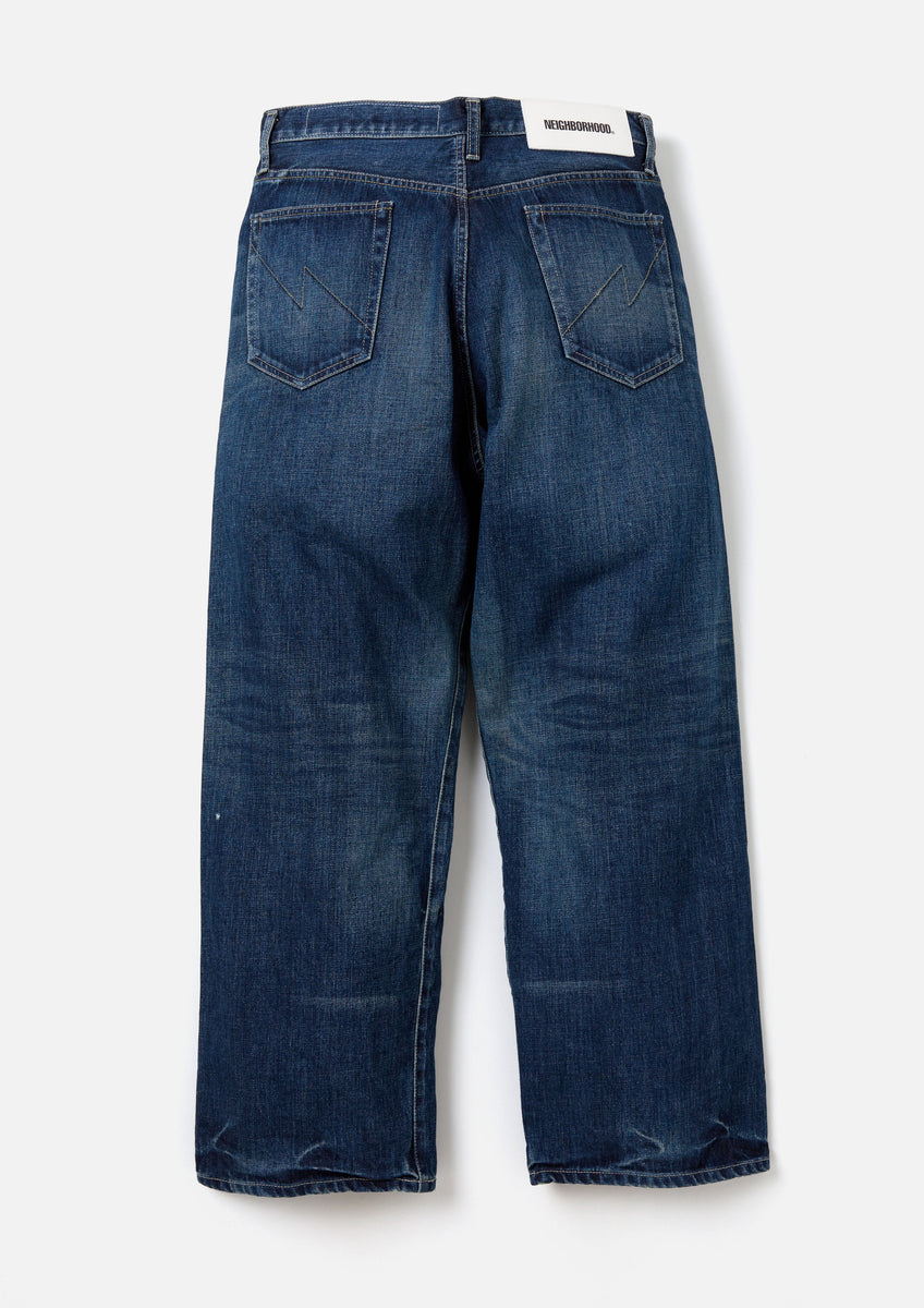 Washed Denim DP Wide Pants