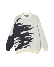 画像をギャラリービューアに読み込む, HORIZONTAL FIRE KNIT POLO