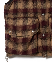 画像をギャラリービューアに読み込む, PLAID PUFFER REVERSIVLE VEST
