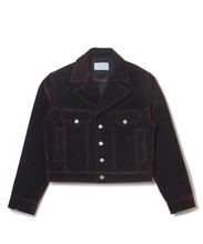 画像をギャラリービューアに読み込む, FLOCKING LAPEL DENIM JACKET