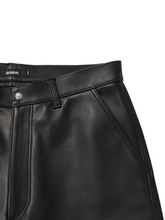 画像をギャラリービューアに読み込む, Sheep Leather Wide Leg Pants