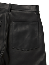 画像をギャラリービューアに読み込む, Sheep Leather Wide Leg Pants