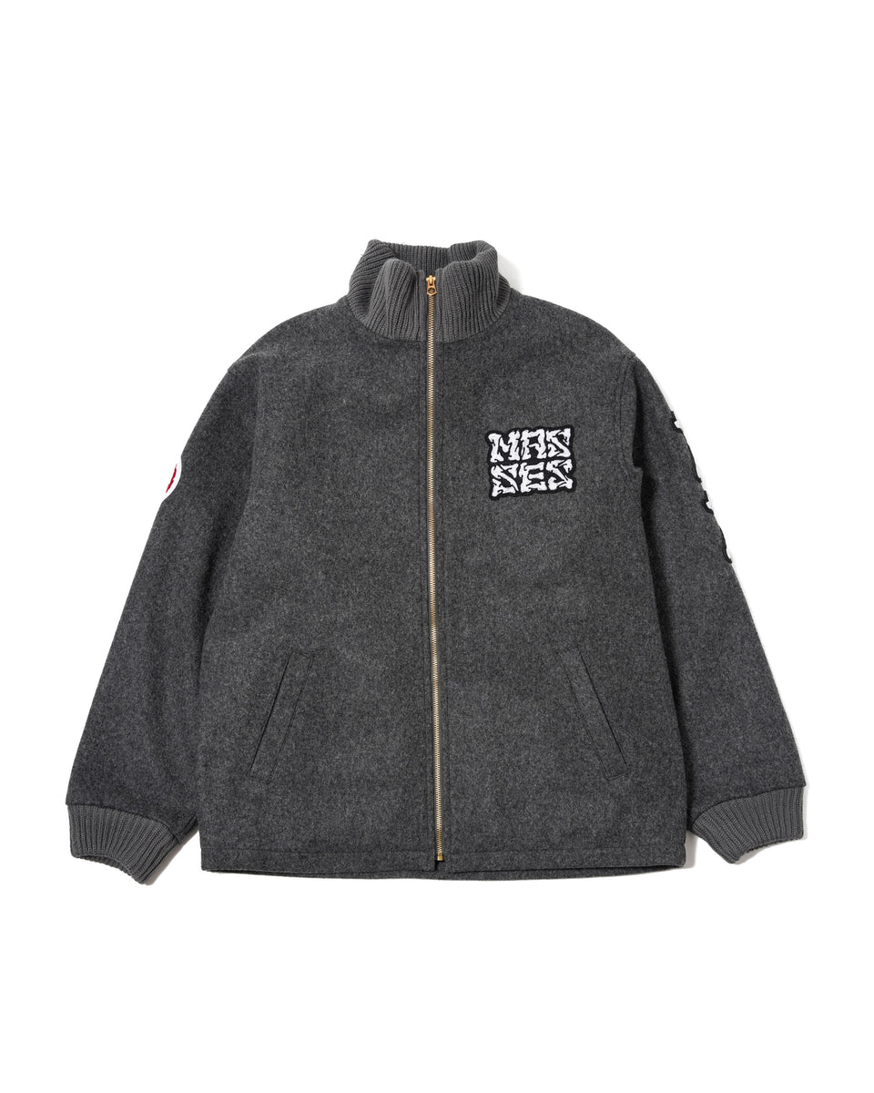希少MASSSES MELTON ZIP JKT ブラック Lサイズ MASSES 