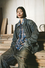 画像をギャラリービューアに読み込む, AGING TYPE-I DENIM TRUCKER (DAMAGED AND REPAIRED FINISH)