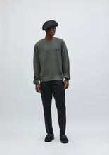 画像をギャラリービューアに読み込む, PIGMENT DYED WAFFLE FABRIC CREWNECK LS