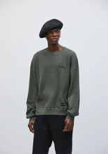 画像をギャラリービューアに読み込む, PIGMENT DYED WAFFLE FABRIC CREWNECK LS