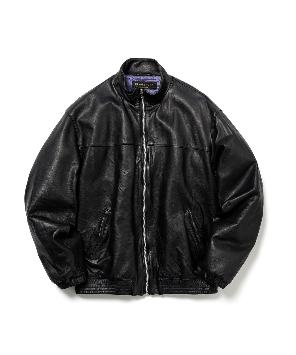 ジャケット・アウター LEATHER TRACK JACKET (xblackmeans) Pleather_Firebird_Oversized_Tr