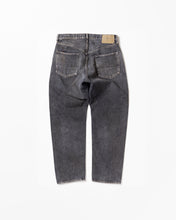 画像をギャラリービューアに読み込む, REGULAR TAPERED WASHED 5P BLACK DENIM PANTS