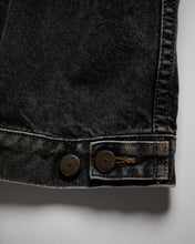 画像をギャラリービューアに読み込む, FRONT TUCK WASHED BLACK DENIM JACKET