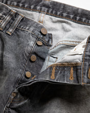 画像をギャラリービューアに読み込む, REGULAR TAPERED WASHED 5P BLACK DENIM PANTS