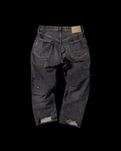 画像をギャラリービューアに読み込む, REGULAR TAPERED REMAKED 5P BLACK DENIM PANTS