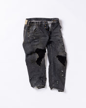 画像をギャラリービューアに読み込む, REGULAR TAPERED REMAKED 5P BLACK DENIM PANTS