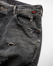 画像をギャラリービューアに読み込む, REGULAR TAPERED REMAKED 5P BLACK DENIM PANTS