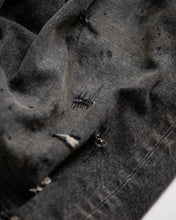 画像をギャラリービューアに読み込む, REGULAR TAPERED REMAKED 5P BLACK DENIM PANTS