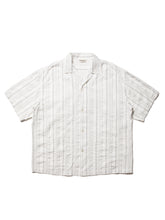 画像をギャラリービューアに読み込む, Stripe Sucker Cloth Open Collar S/S Shirt