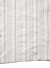 画像をギャラリービューアに読み込む, Stripe Sucker Cloth Open Collar S/S Shirt
