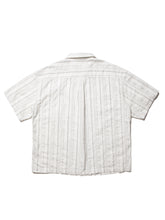画像をギャラリービューアに読み込む, Stripe Sucker Cloth Open Collar S/S Shirt