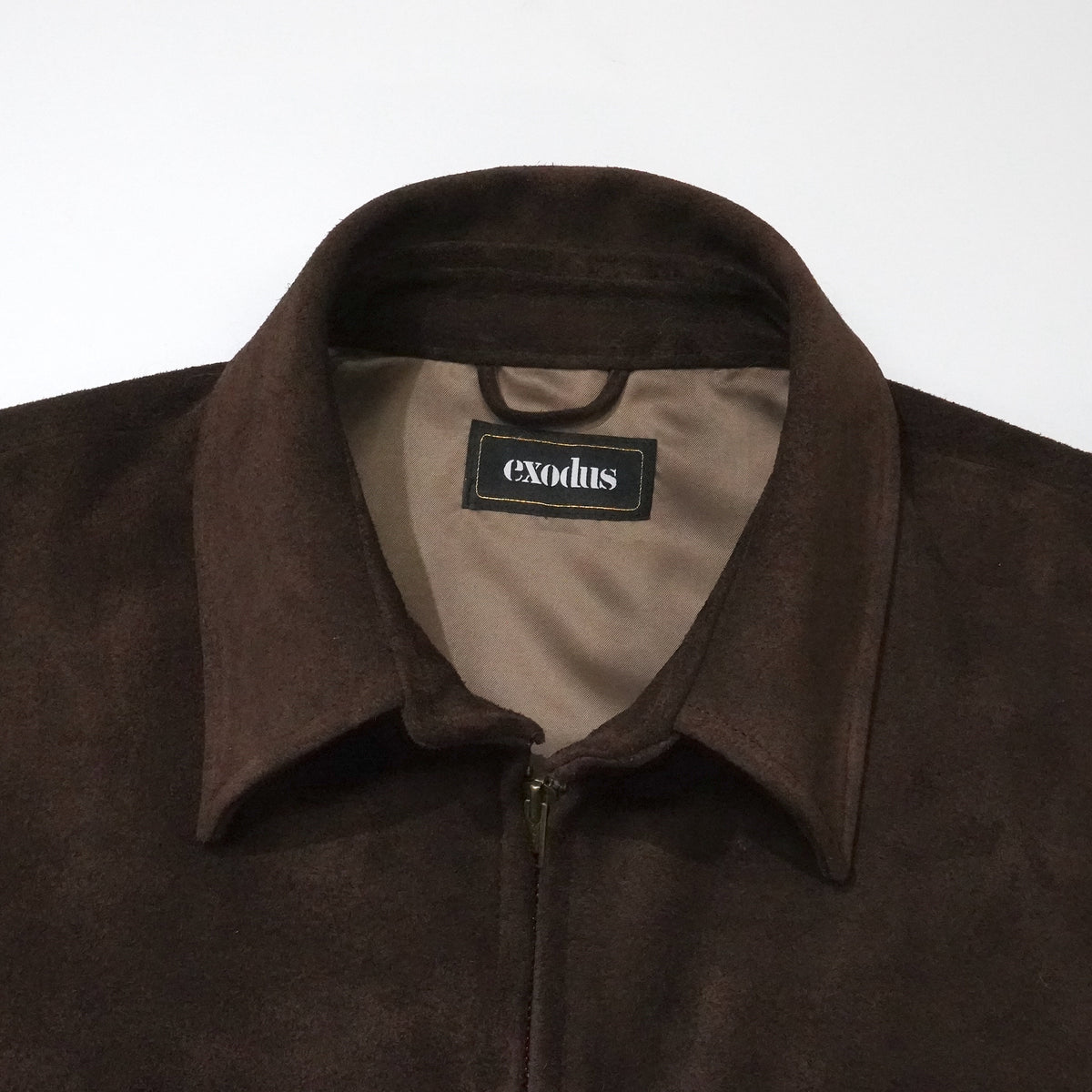 KNIGHTSBRIDGE Swing Top Padded Suede Leather Sports Jacket, Men's Size M Genuine Leather Suede Leather black type Vintage Second Hand