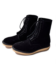 画像をギャラリービューアに読み込む, Suede Leather Zipper Unit Military Boots