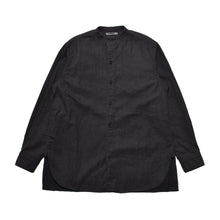 画像をギャラリービューアに読み込む, Linen Cotton Stripe Band collar SH