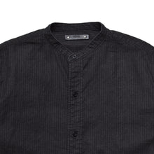 画像をギャラリービューアに読み込む, Linen Cotton Stripe Band collar SH