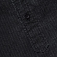 画像をギャラリービューアに読み込む, Linen Cotton Stripe Band collar SH