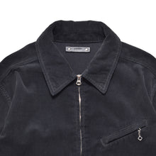 画像をギャラリービューアに読み込む, Black Corduroy Zipup Trucker Jacket