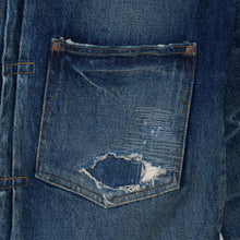画像をギャラリービューアに読み込む, AGING TYPE-I DENIM TRUCKER (DAMAGED AND REPAIRED FINISH)