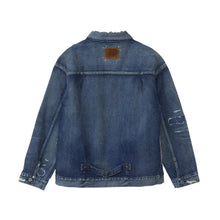 画像をギャラリービューアに読み込む, AGING TYPE-I DENIM TRUCKER (DAMAGED AND REPAIRED FINISH)