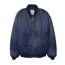 画像をギャラリービューアに読み込む, VINTAGE MA-1 FIGHT BOMBER (INDIGO CROSS KASURI PRINT PATCHED SLEEVES)