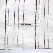 画像をギャラリービューアに読み込む, Stripe Sucker Cloth Open Collar S/S Shirt