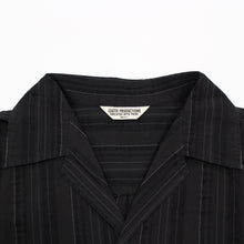 画像をギャラリービューアに読み込む, Stripe Sucker Cloth Open Collar S/S Shirt