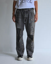画像をギャラリービューアに読み込む, REGULAR TAPERED REMAKED 5P BLACK DENIM PANTS