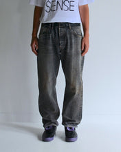 画像をギャラリービューアに読み込む, REGULAR TAPERED WASHED 5P BLACK DENIM PANTS