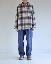画像をギャラリービューアに読み込む, OMBRE CHECK DAMAGED WIDE FLANNEL SHIRTS