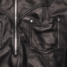 画像をギャラリービューアに読み込む, COLLARLESS PULL OVER SHIRT -GOAT SKIN-