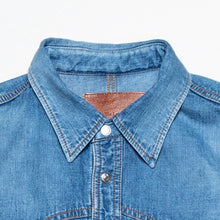 画像をギャラリービューアに読み込む, WESTERN SHORT SHIRT-USED WASHED DENIM-