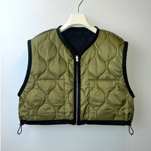 画像をギャラリービューアに読み込む, Quilting Short Vest(Reversible)