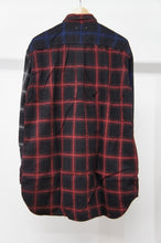 画像をギャラリービューアに読み込む, Black Denim Check Print Crazy Big SH M