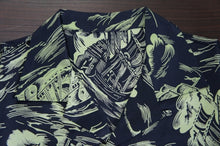 画像をギャラリービューアに読み込む, L/S HAWAIIAN SHIRT -NVY x GRN-