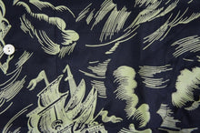 画像をギャラリービューアに読み込む, L/S HAWAIIAN SHIRT -NVY x GRN-