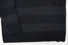 画像をギャラリービューアに読み込む, BORDER KNIT - BLACK x BLACK