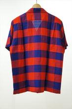 画像をギャラリービューアに読み込む, SS OPEN COLLAR SHIRT-NAVY x RED-