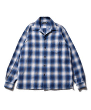 画像をギャラリービューアに読み込む, Ombre Check Flannel Open Collar SH