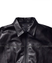 画像をギャラリービューアに読み込む, Smooth Leather Studs Zipup