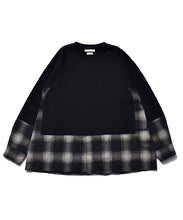 画像をギャラリービューアに読み込む, OLD PARK x MINEDENIM Denim Shirt Crew Neck Sweat SH