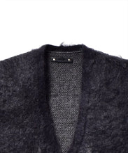画像をギャラリービューアに読み込む, Kid Mohair Argyle Washed Knit Long Cardigan