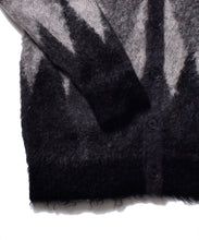 画像をギャラリービューアに読み込む, Kid Mohair Argyle Washed Knit Long Cardigan