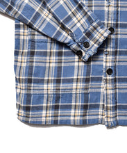 画像をギャラリービューアに読み込む, Denim Hide Check Flannel Work Shirt JKT